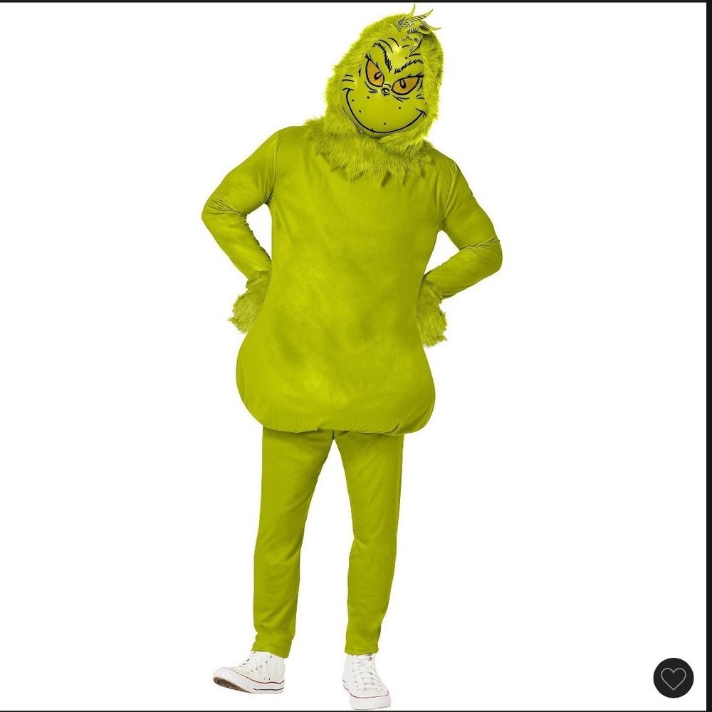 Dr. Seuss The Grinch Adult Costume Medium 38-40 Tunic Mask Gloves Leggings NEW